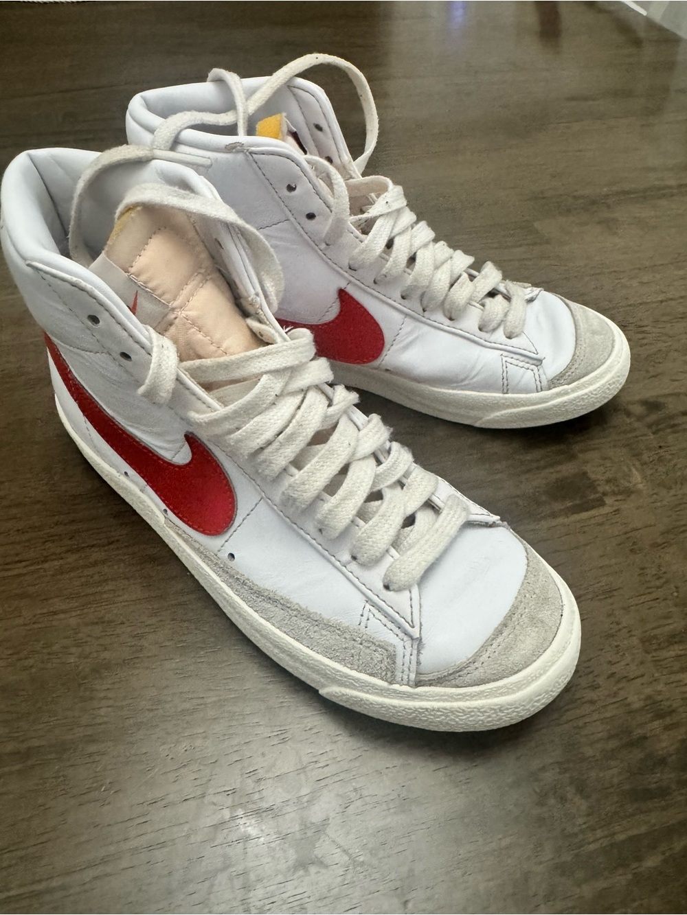Nike Blazer Mid Vintage White with Mantra Orange Swoosh